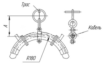 Рис.1. Чертеж крепления подвеса ПСК 20-30