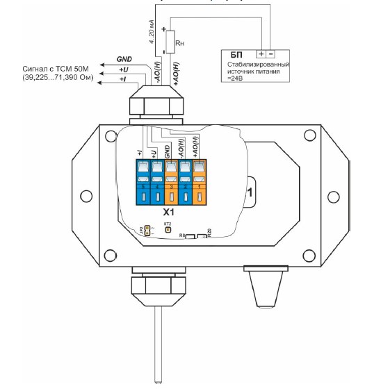 Схема внешнего подключения БПВТ-421