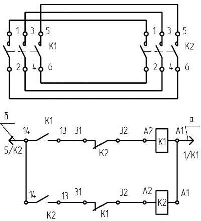 Рис.1. Схема контактора ПМЛ-3510