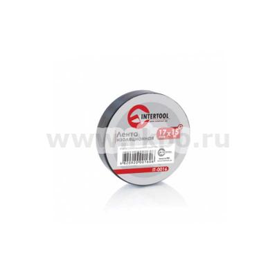 Лента изоляционная 0,15 мм x 17 мм x 15 м черная INTERTOOL IT-0016